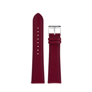 Bracelet de montre en cuir bordeaux Junghans Meister Driver Chronoscope 21mm n°6439