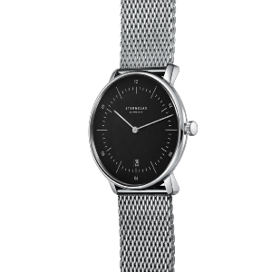 Montre NAOS noir argent - Bracelet milanais argent S01-NA03-MI04