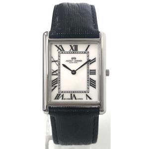 Montre suisse Jaquet Girard homme - boîtier rectangulaire - bracelet cuir noir Z170.020