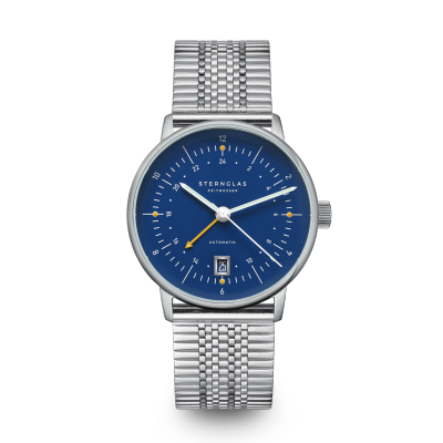 NAOS Pro GMT automatique argenté bleu superslim argenté S02-NG06-ME08