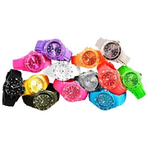 Montre Just fluo crème en silicone