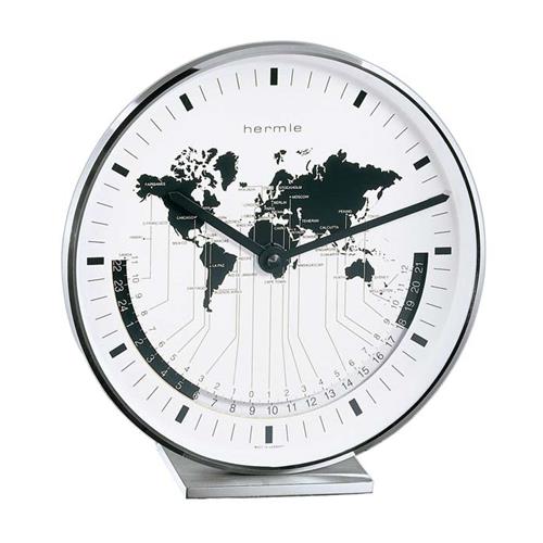 Pendule à poser Buffalo II 22843-002100, mouvement quartz, boîtier en nickel