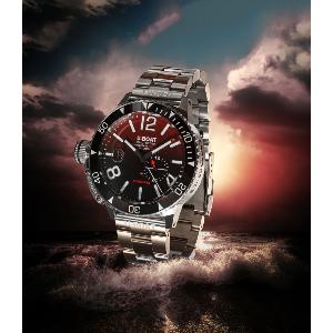 Montre SOMMERSO 9521/MT 46mm bordeaux acier