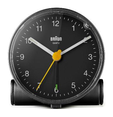 Réveil rond noir Braun BC01B