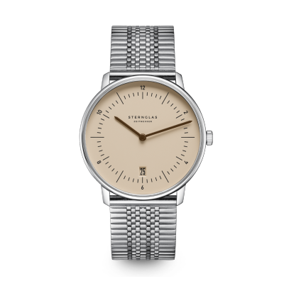 Montre NAOS beige marron - Bracelet acier S01-NA54-ME08