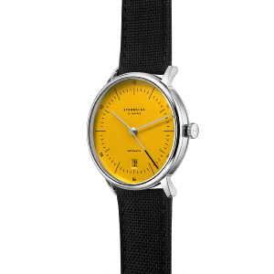 Montre NAOS AUTOMATIQUE EDITION YELLOW - Bracelet cuir noir S02-NAY23-NY01
