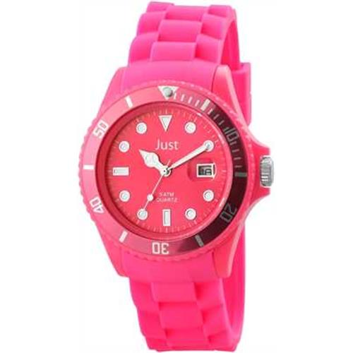 Montre Just fluo rose en silicone