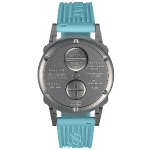 Montre U-65 3352 44mm gris silicone bleu PVD