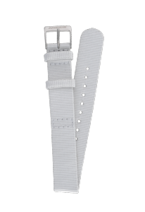 Bracelet de montre en nato nylon gris clair Junghans max bill 18mm n°6830