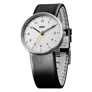 Montre Braun Classic noire 38mm, bracelet cuir, BN0021BKG