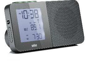 Radio-réveil gris Braun radio-piloté à affichage digital, BNC010GY-SRC