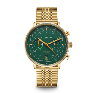 HAMBURG CHRONO édition vintage dorée verte superslim doré S01-HCV22-ME09
