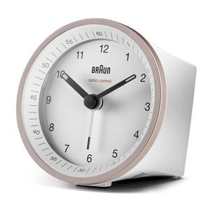 Réveil Braun blanc et rose silencieux et radio-piloté BC07PW-DCF