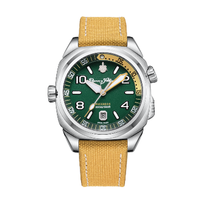 Buceador Caribe cadran vert - nylon jaune - 2860.1V