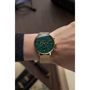 HAMBURG CHRONO édition vintage dorée verte milanais doré S01-HCV22-MI05