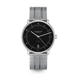 NAOS noir argent bracelet acier S02-NA53-ME08