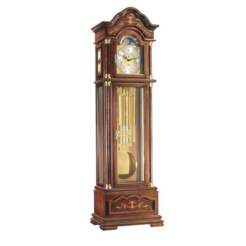 Horloge de parquet Trafalgar 01131-031171, mouvement mécanique 8 jours à balancier, boîtier en noyer, 3 mélodies au choix (Westminster, Whittington, St Michael)