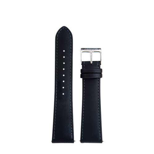 Bracelet de montre en cuir noir Junghans Meister Telemeter 21mm n°6220