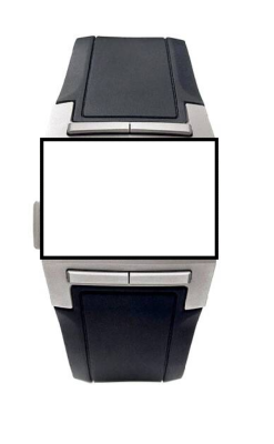 Bracelet de montre en silicone Junghans Mega 1000 titanium découpe spéciale n°4954