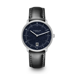 NAOS édition Aventurin noire argentée cuir noir S01-NAN40_BR02