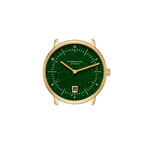 NAOS édition Aventurin verte dorée cuir noir S01-NAN41-BR04