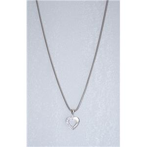 Pendentif coeur argent 925 millièmes avec zirconiums - 49130