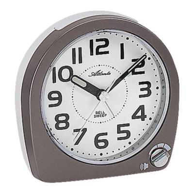 Réveil silencieux taupe Atlanta PR1738/4 à volume sonore d'alarme réglable