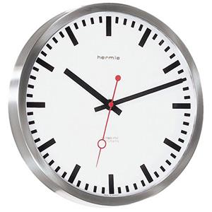Pendule murale Grand Central 30471-000870, fonction radio-pilotée, boîtier en acier inoxydable