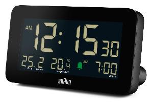 Réveil digital noir Braun radio-piloté, BC10B-DCF