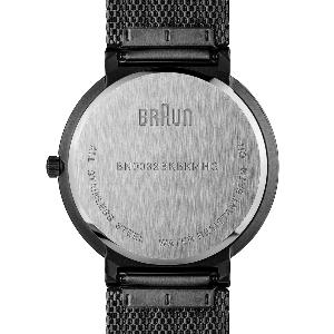 Montre Braun Classic noire 40 mm BN0032BKBKMHG maille milanaise