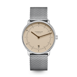 Montre NAOS beige marron - Bracelet milanais acier S01-NA54-MI04