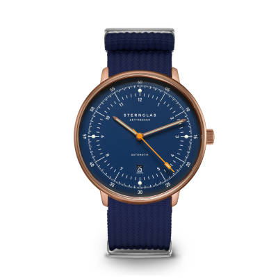 HAMBURG automatique bleu bronze nato bleu S02-HH46-FI08