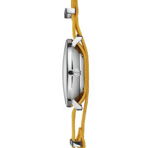 Montre HAMBURG AUTOMATIQUE EDITION NEUWERK gris tourterelle argent - Bracelet nylon jaune S02-HHN11-FI01