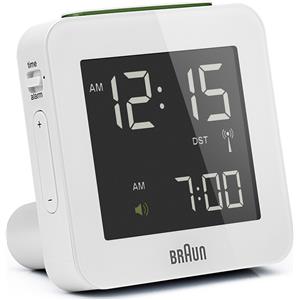 Réveil carré blanc digital Braun, radio-piloté BC09W-DCF