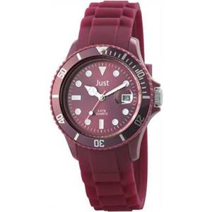 Montre Just couleur Bordeaux en silicone