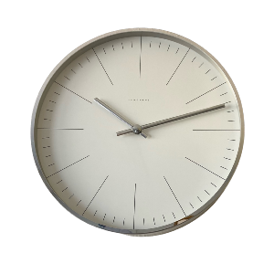 Horloge murale max bill radio-pilotée Ø30cm 374/7000.00