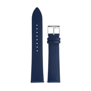 Bracelet de montre en cuir bleu et dos gris Junghans FORM 21mm n°6466