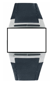 Bracelet de montre en cuir Junghans Mega 1000 découpe spéciale n°4858