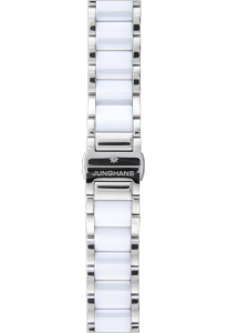 Bracelet de montre acier et céramique Junghans Spektrum Dame Mega Solar découpe spéciale n°6300