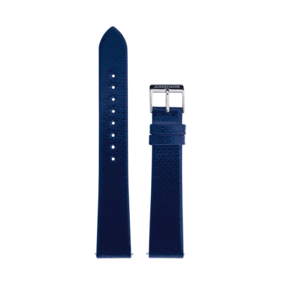 Bracelet de montre en cuir bleu Junghans Meister Ladies Automatic 17mm n°6725