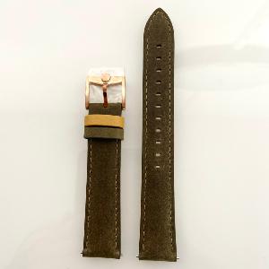 Bracelet cuir kaki et jaune 18mm Dufa DF-9001