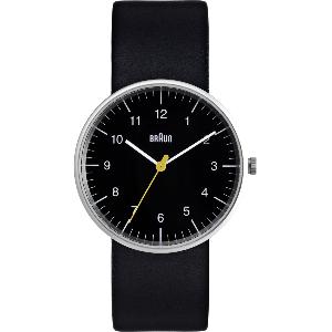 Montre Braun Classic noire 31mm, bracelet cuir, BN0021BKBKG