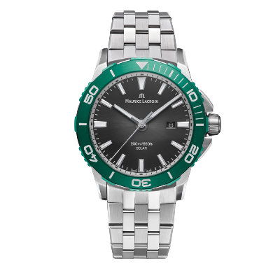 PONTOS S SOLAR vert acier 42mm  - PT1008-SSL52-330-1