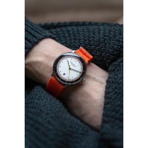 Montre HAMBURG Edition HAFEN - Bracelet nylon orange S01-HHH16-FI02