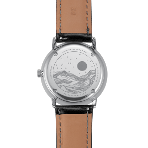 NAOS édition Aventurin noire argentée cuir noir S01-NAN40_BR02