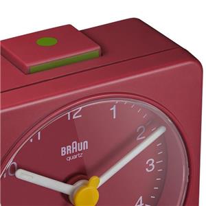 Réveil Braun carré rouge silencieux BC02R