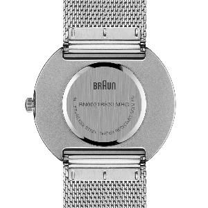 Montre Braun Classic cadran noir 38mm, bracelet milanais, BN0021BKSLMHG