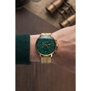 HAMBURG CHRONO édition vintage dorée verte superslim doré S01-HCV22-ME09