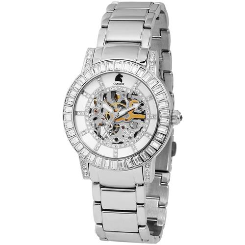 Montre femme automatique Carucci Diecimo à strass CA7108ST-WH