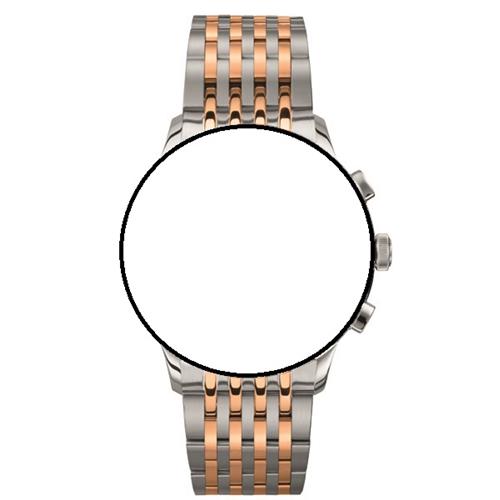 Bracelet de montre en acier bicolore Junghans Meister Chronoscope 21mm n°6258